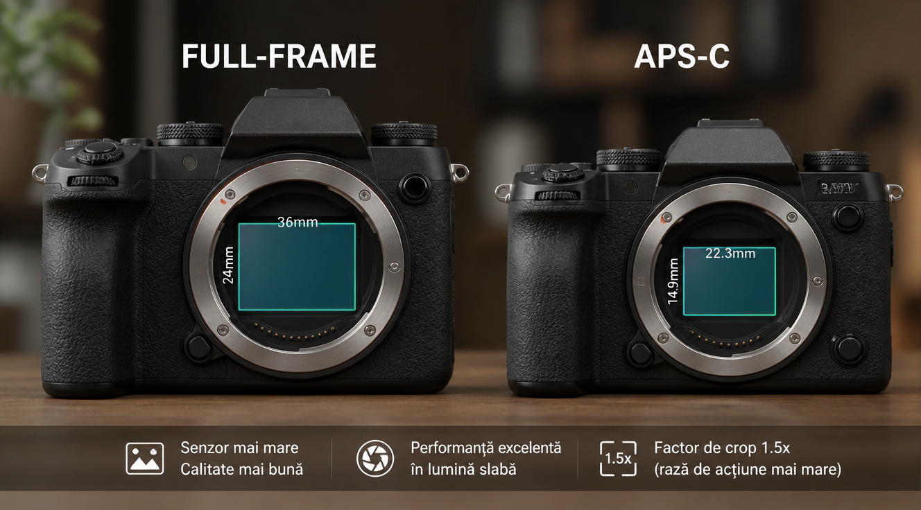 Diferența dintre senzorul full-frame și APS-C, explicată simplu